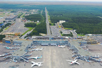 Аэропорт Домодедово. Вид сверху